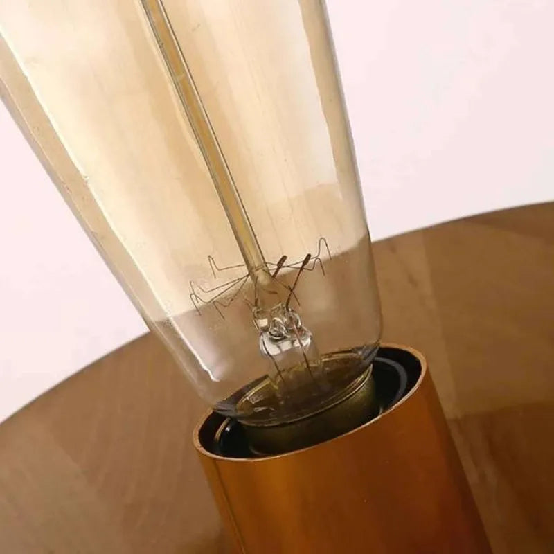 Designer Table Lamp Nordic Minimalist Glass Bottle Floor Lamp Wood Bedside Lamp Design Luminaires for Home Soft Living Room