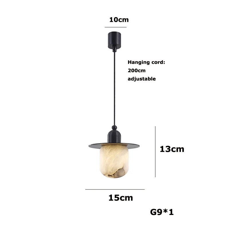 2026 Trendy Marble Joy LED Chandelier - Luxury Alabaster Pendant Light