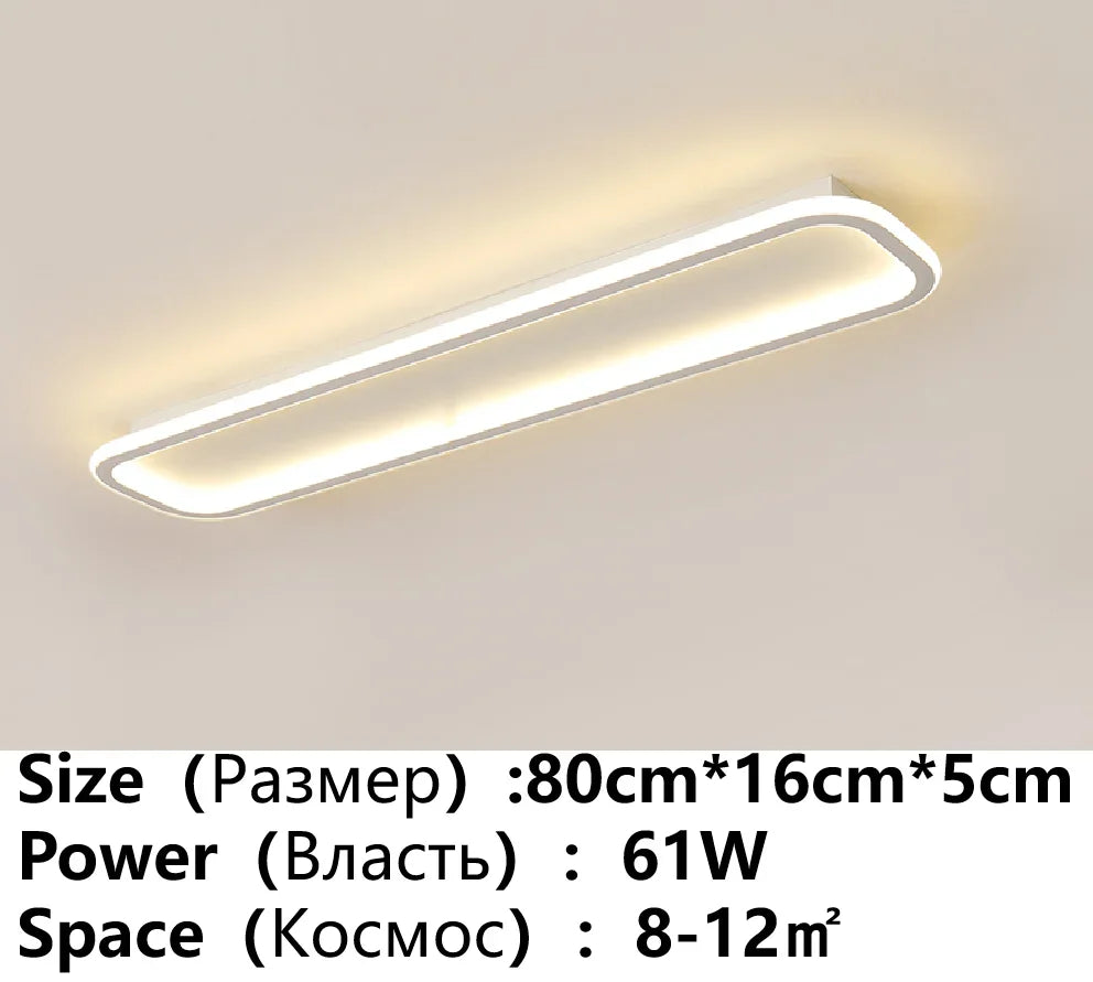 Smart Home Rectangular Bedroom Balcony Hallway Ceiling Light Milk White Resin New Indoor House Lighting Design Lamp and Lanterns