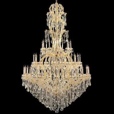 Luxury Large Crystal Chandelier - Modern Led Candle Chandelier For Hotel Lobby Villa Living Room & Entryway Lighting