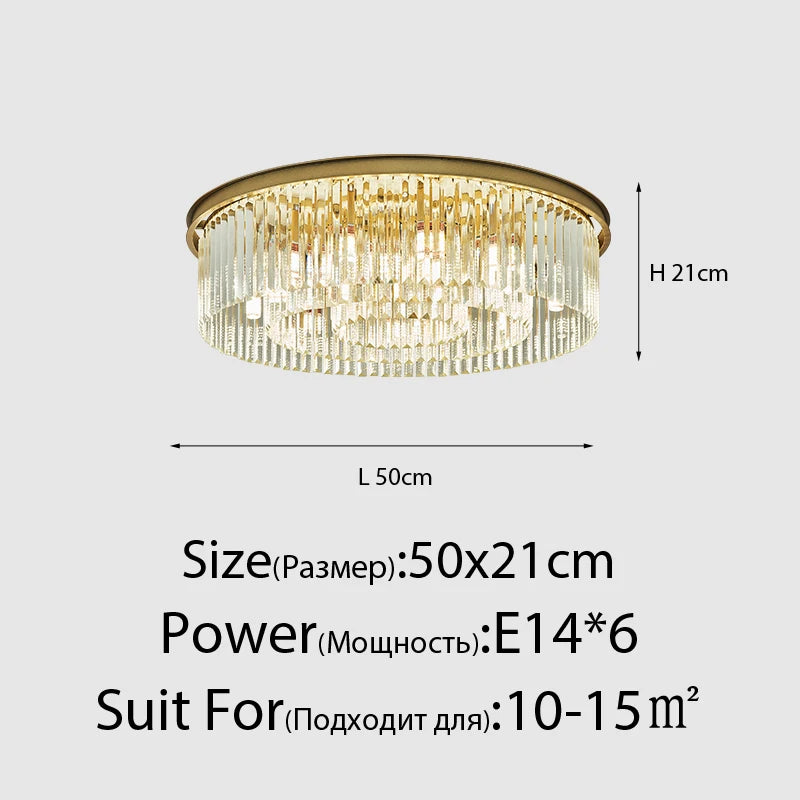 New Modern LED Crystal Chandelier American Living Dining Room Villa Hanging Light Bedroom Ceiling Pendant Lamp Home Decor Lustre