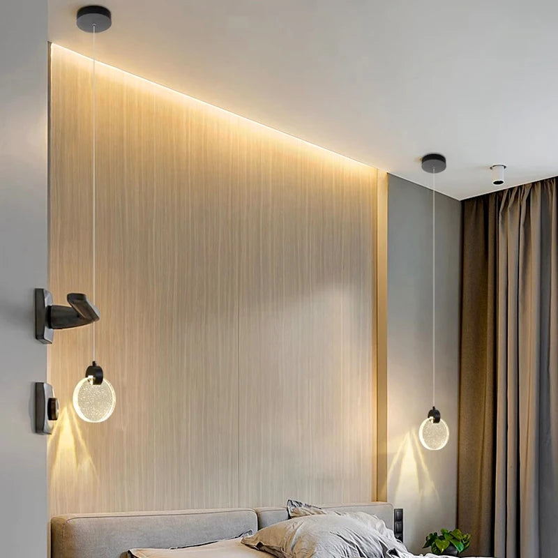 1 PC Modern home decor led lights Bedroom lamp bedside pendant light lamps led Chandeliers hanging light indoor lighting