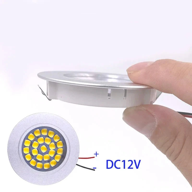 Ultra thin Light 12v 1.5W Dimmable Downlight Mini LED Ceiling Lamp Indoor Focus Recessed Round Thin Cabinet Display Spotlight