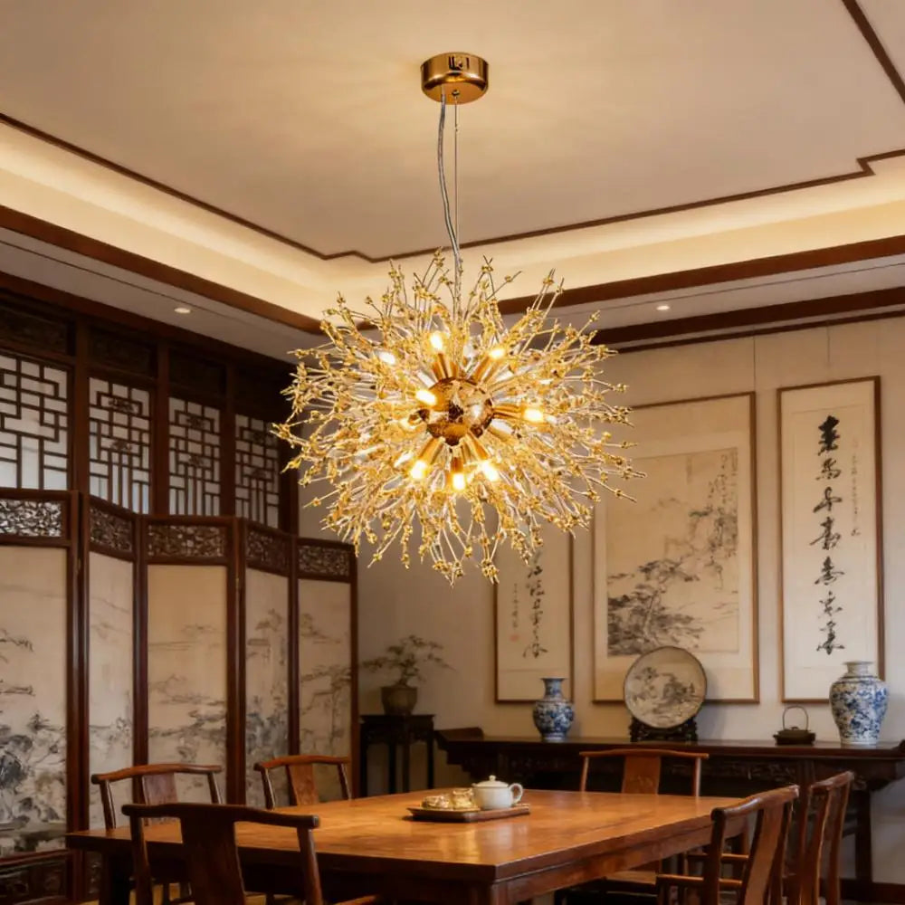 French Dandelion Ceiling Chandelier Luxury Modern Pendant Lamp for Living Room Kitchen Children's Room Decorative Lighting
