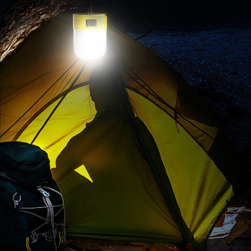 C2 New Mini Tent Lamp Usb Rechargeable Cob Led Light Ip65 Lithium Battery Bright Portable Lantern For Outdoor Camping Lights