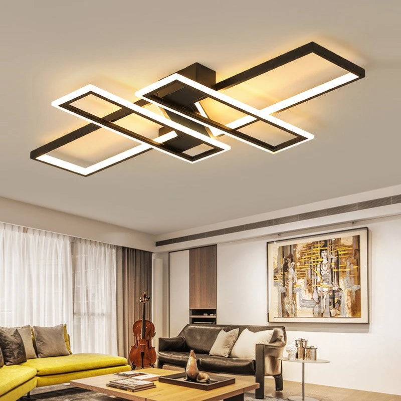 2026 Modern LED Chandelier - Nordic Aluminum Ceiling Light with Remote