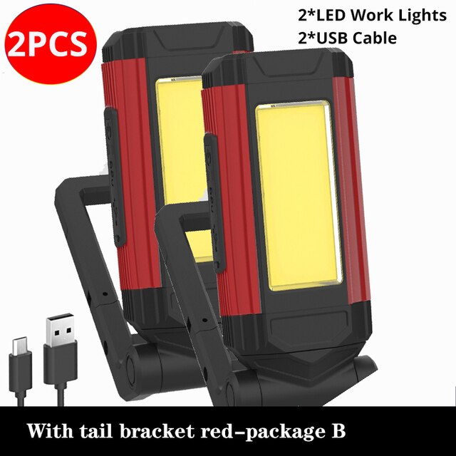Portable USB Repair Flashlight LED Red and Blue Maintenance Warning Light for Outdoor Camping and Mountain Climbing Emergency