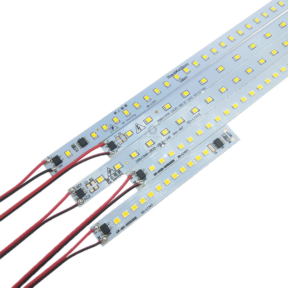 5pcs-20pcs AC220V LED PCB Lights 10CM 20CM 30CM 40CM 50CM 4W-8W Warm/Natural/Cold White SMD2835 High Brightness LED Hard Strip