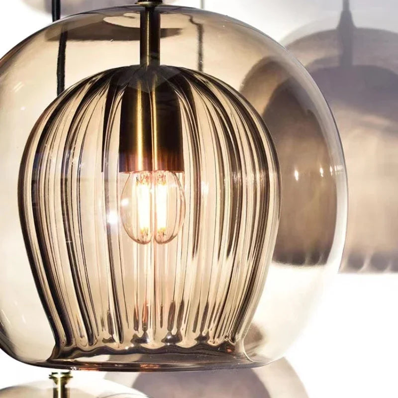 Nordic Modern Glass Pendant Lamp - Minimalist Kitchen Island Hanging Light
