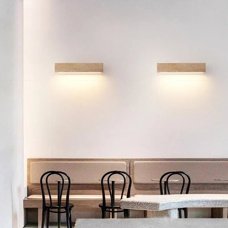 outdoor wall lamp Wabi Sabi Style Decorative Wall Sconce Lamp Apartment Bedroom Living Room Background Natural Stone Wall Lights