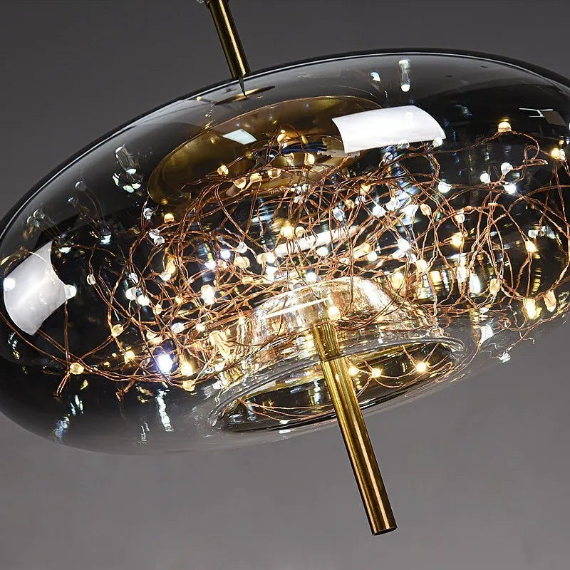 Nordic Luxury Creative Pendant Light Art Glass Minimalist Dining Table Lamp Bar Counter Influencer Bedside Dining Room Lighting
