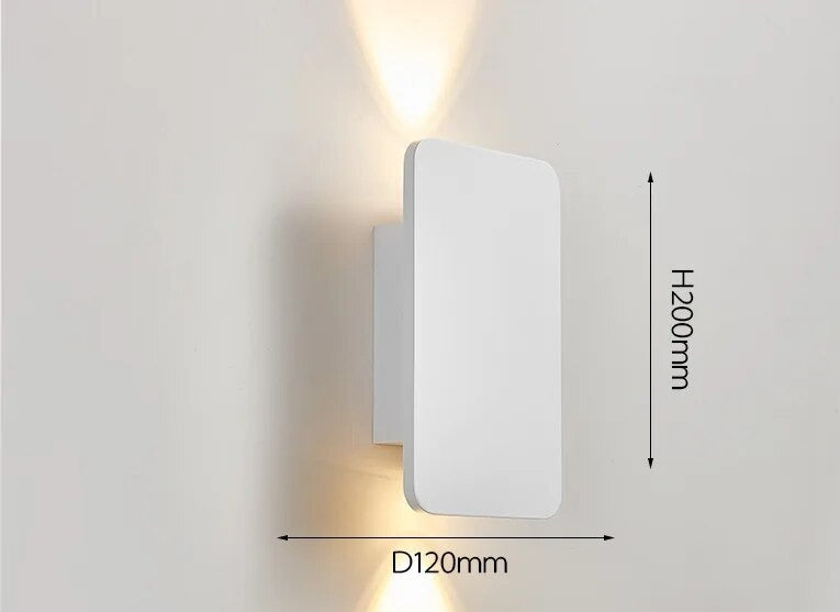 2/6W Simple Indoor LED Bedroom Bedside Lamp Nordic Modern Creative Staircase Corridor Lamp Living Room TV Background Wall Lamp