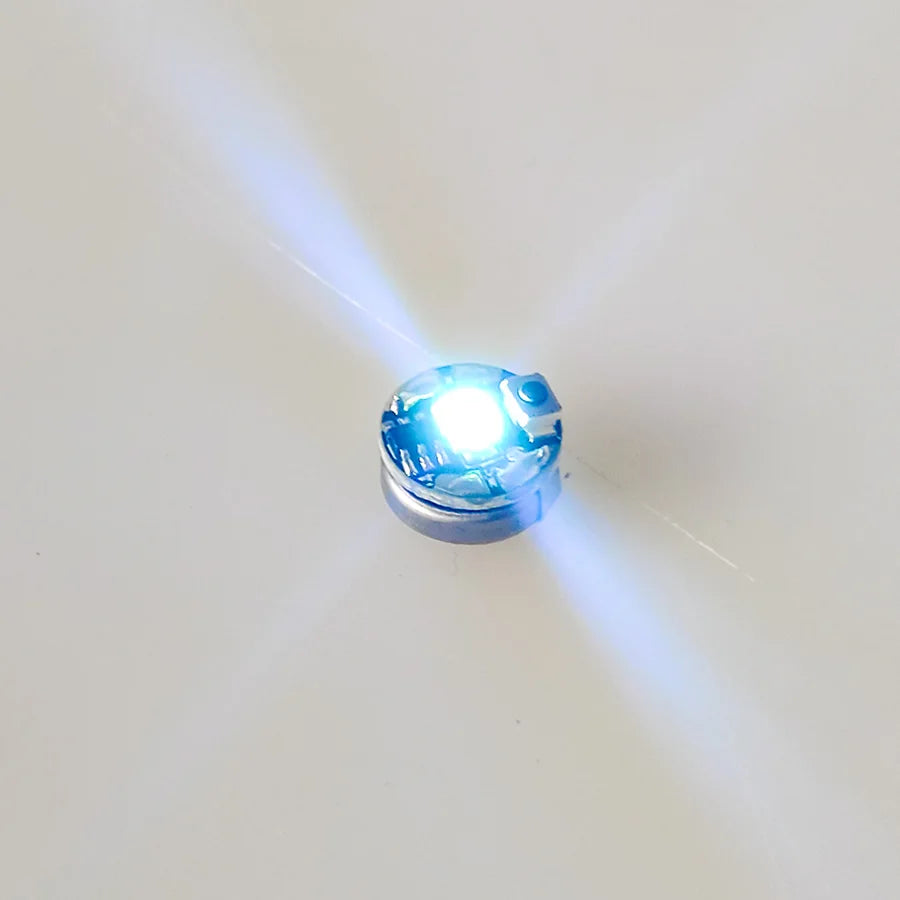 2PCS Miniature Wireless LED Light Modules - Super-Bright Push-Button Single Lamp for DIY Models