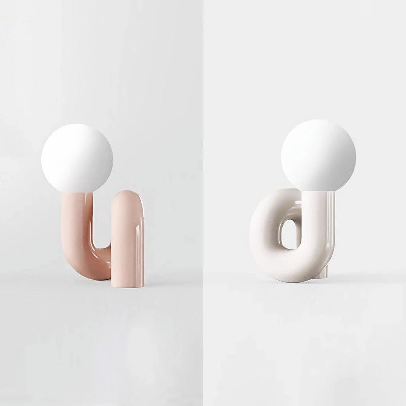 Nordic Postmodern Model Desk Lamp Hotel Children's Room Bedroom Living Room Minimalist Creative Glass Lamp Study Decoration Lamp