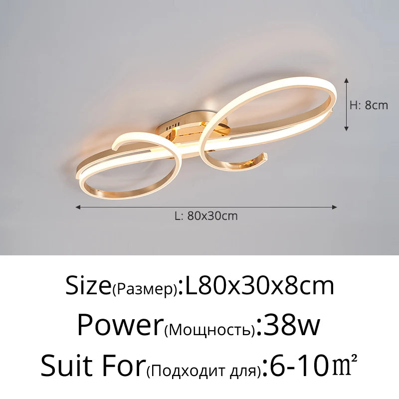 2026 Luxury Atmospheric Living Room Bedroom Ceiling Light Modern Simple High-end LED Dining Hall Ceiling Lamps Creative Home Light