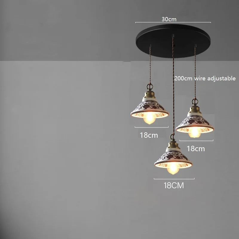 Modern Simple Ceramic LED Pendant Lamp Home Indoor Decors Lighting Bedroom Restaurant Dinning Living Room Lights Hang lamp