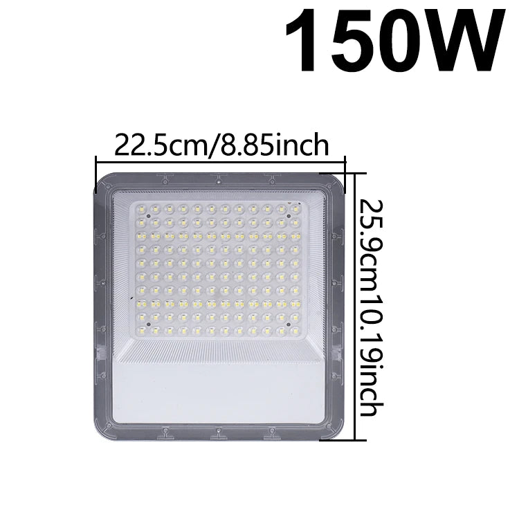 LED Flood Light Outdoor Spotlight (10W–100W) 220V - 6500K Daylight IP66 Waterproof Wall Lamp for Garage, Gym & Street