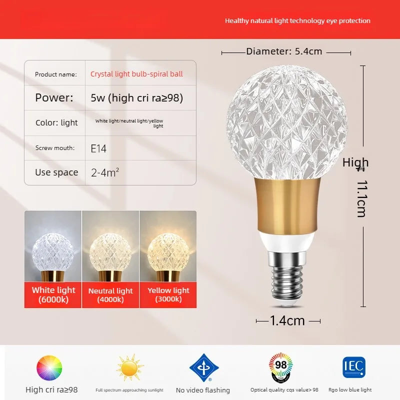Plug-in Diamond-Cut LED Pendant Light - Modern Acrylic Hanging Lamp for Living Room