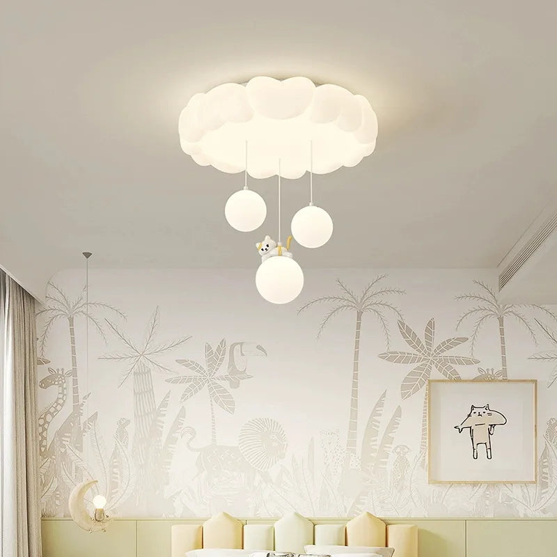 Modern Cloud LED Ceiling Light - Bubble Ball Lamp for Children's Bedroom