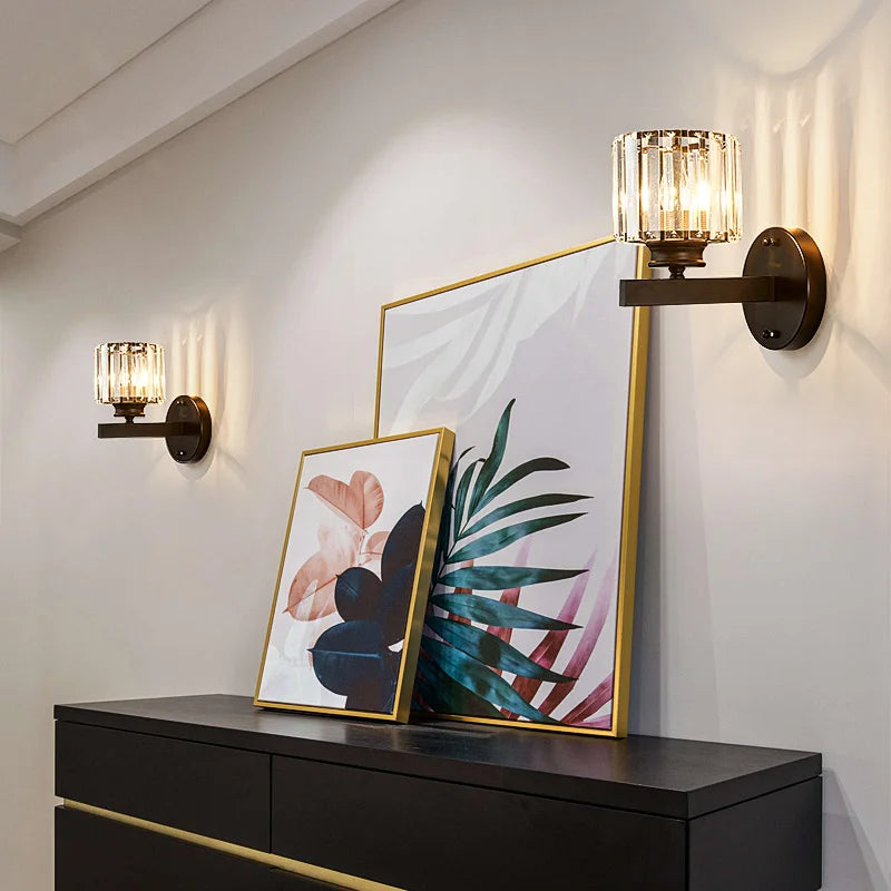 Modern Minimalist Bedroom Wall Lamp Bedside Lamp Italy Crystal Wall Lamp Bedside Lamp Fashion Minimalist Wall Lamp