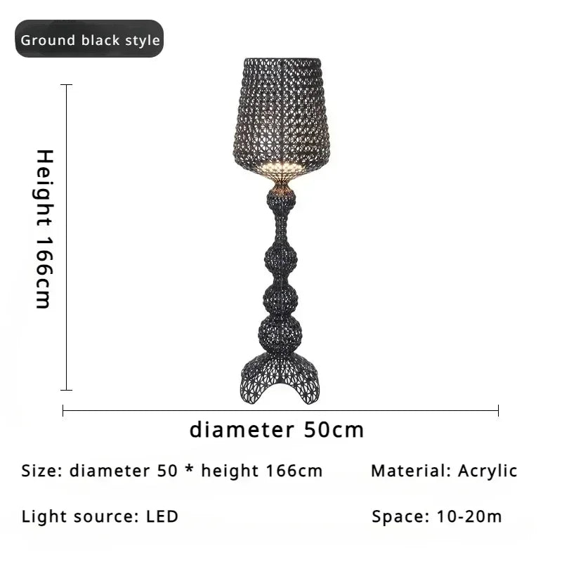 Italy Goblet Acrylic Hollow Indoor Floor Lamp, High-end Living Room Bedroom Exhibition Hall,LED Atmospheric Desk Lamp Home Decor
