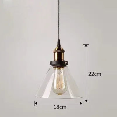 American Retro Industrial Loft Chandelier Bar Counter Restaurant Bar Pendant Lamp Creative Home Simple Glass Hanging Lights