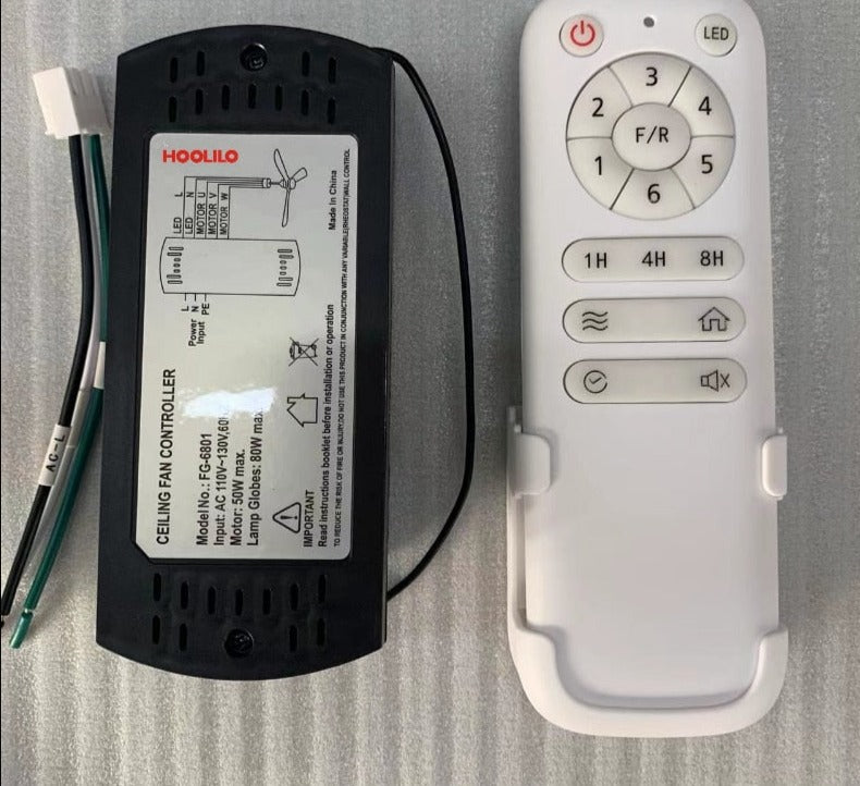 Brushed Luxury 3 Wooden Blade DC 85V - 260V Motor Decorative Ceiling Fan Ventilator Light Remote Control