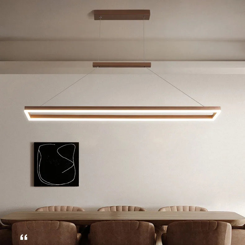 2026 New Scandinavian Nordic Minimalist Modern Simple Office Rectangular Desk Lamp Front Desk Bar LED Pendant Light