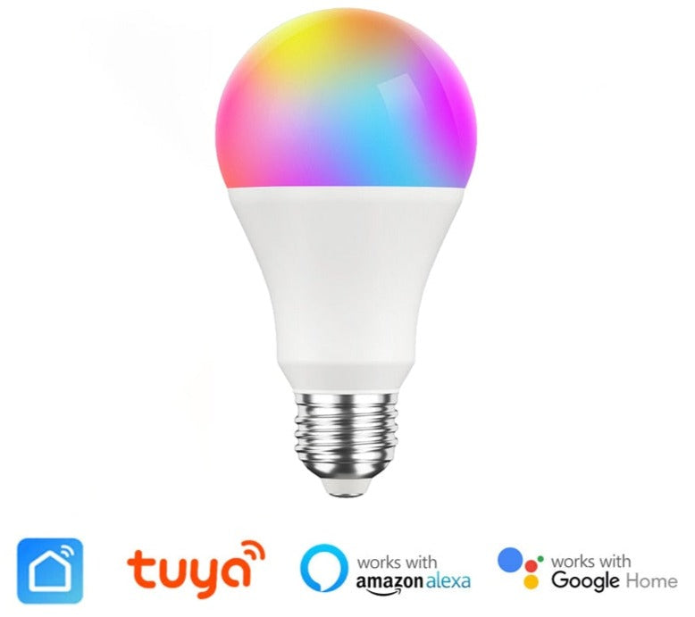 Tuya Smart Wi-Fi Led Bulb 9/15W RGBCW LED Light Dimmable Lightbulbs Works With Alexa Google Home Voice Control Magic LED Lamp
