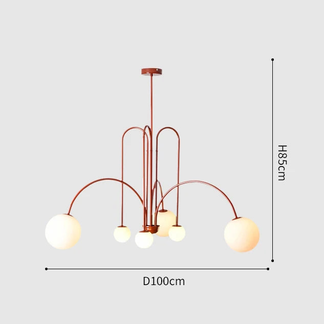 Comet LED Chandelier Nordic minimalist glass globe lamps living room creative personality study cafe art dining room lighting