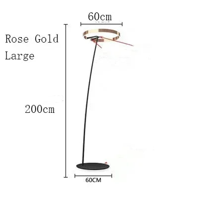 Ring Fishing Floor Lamp Room Decor Golden Long Pole Modern Simple LED Minimalist Light Luxury Designer Vertical Table Lamps