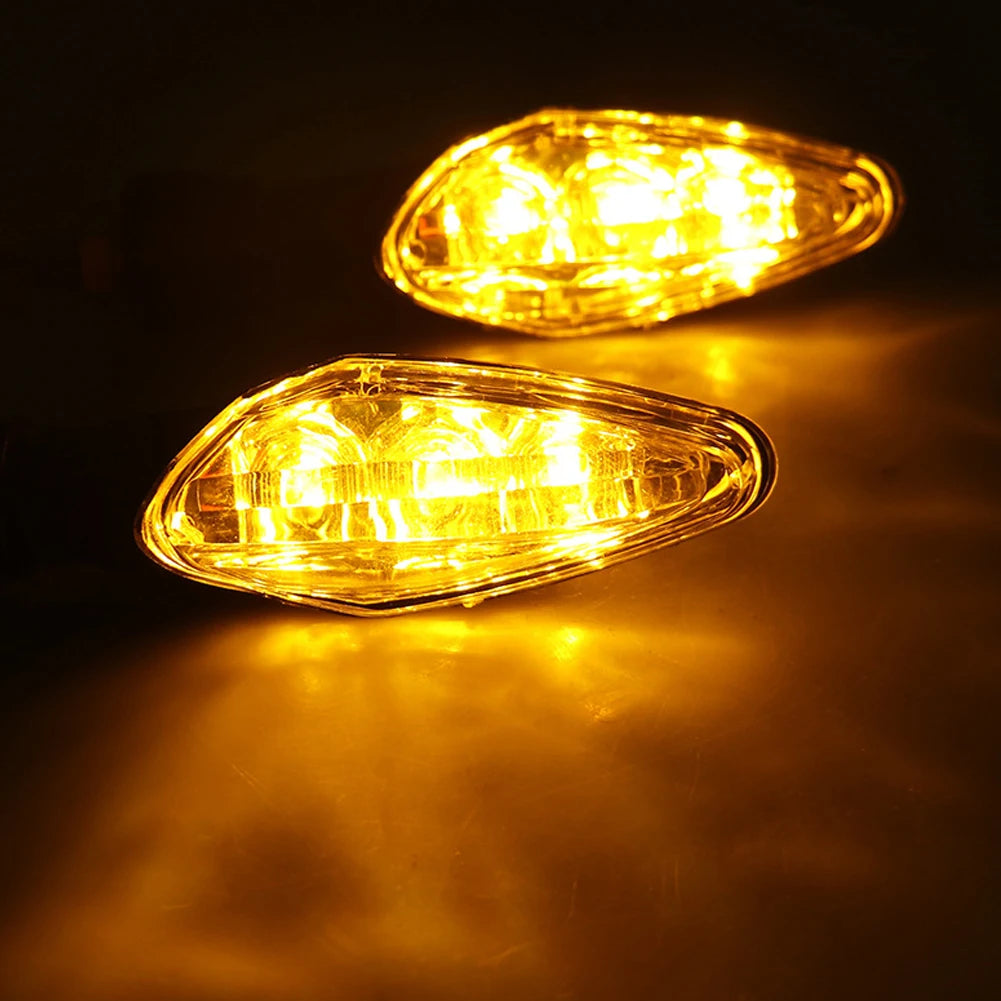 Motorcycle LED Turn Signal Light Amber Flasher Indicator Waterproof Warning Blinker Rear Tail Lights for Motorbike Scooter