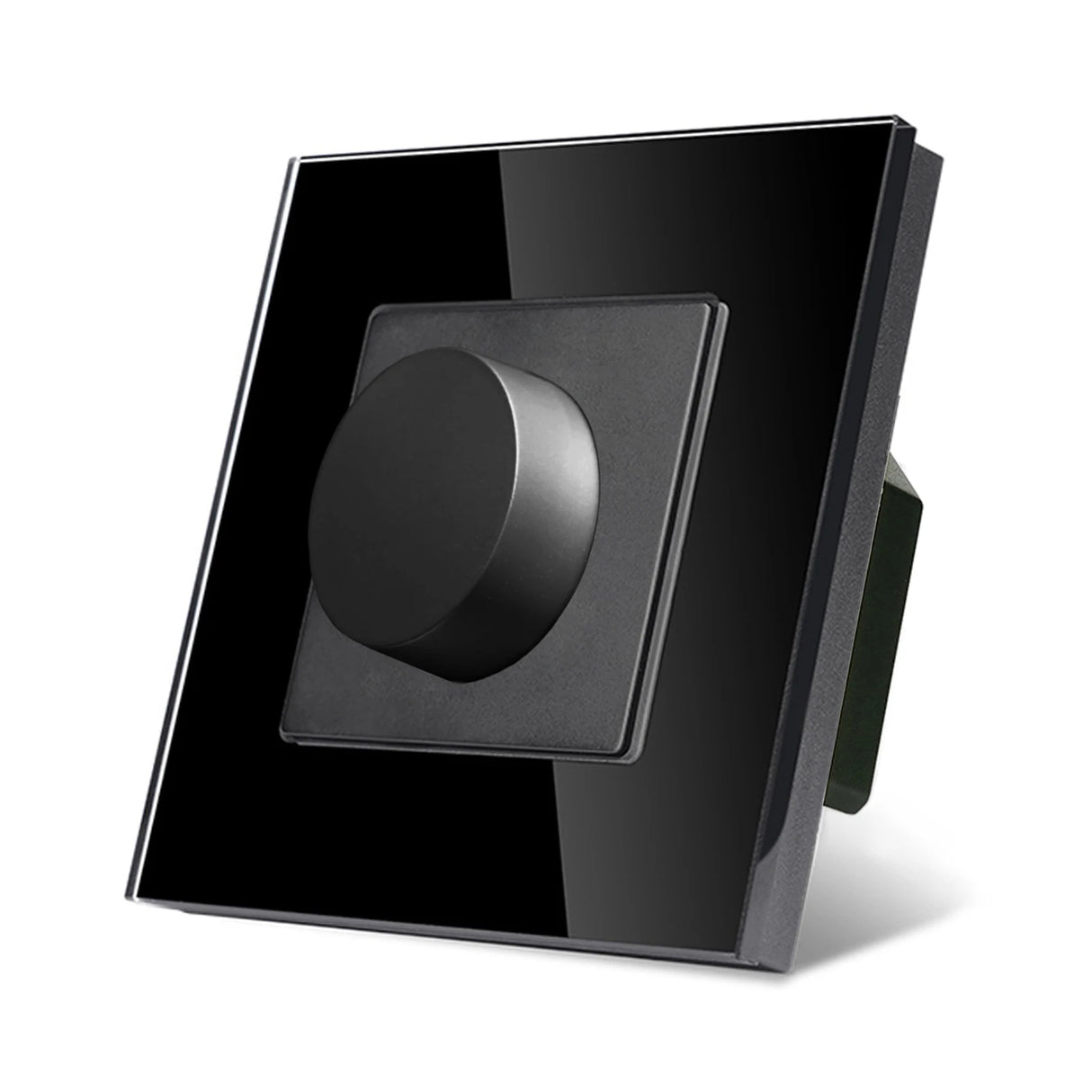 Dimmer Light Switch Rotary Knob Glass Frame Panel Mechanical LED Dimmable Switch Wall Mounted Switches EU Russia Switches