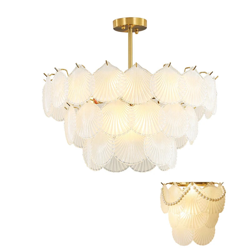 2026 Modern Luxury Frosted Glass Chandelier White, Led E14 Dimmable Light Fixture Nordic FOR Living Room Bedroom Decoration