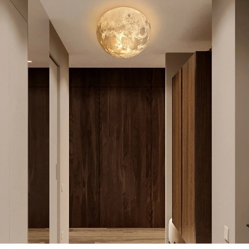 Bedroom Wall Light 3D Moon Bedside Wall Lamp Moon Light Atmosphere Hallway Decorative Background Creative Lighting Luminaira