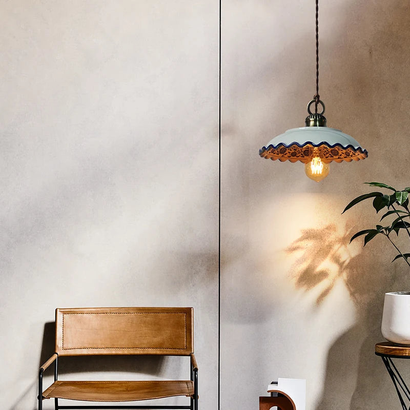 Modern Simple Ceramic LED Pendant Lamp Home Indoor Decors Lighting Bedroom Restaurant Dinning Living Room Lights Hanglamp