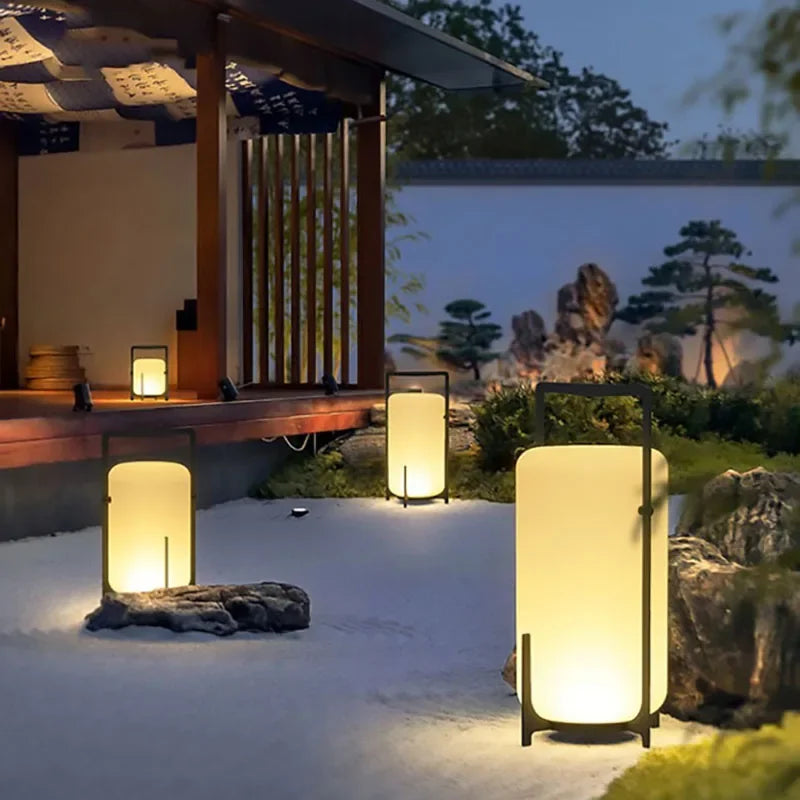 Nordic Creative Floor Lamp White Acrylic Living Room Bedroom Hotel Garden Modern LED Standing Lamp Home Decoration Lighting