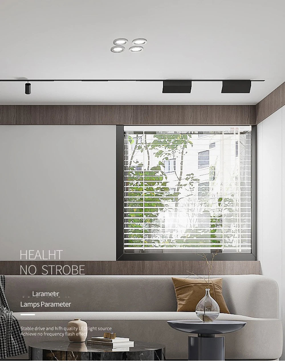 LED Track Light Spotlight Grille Light Surface-mounted Ceiling Light Black White 10W20W Dimmable Commercial Home Indoor Lighting