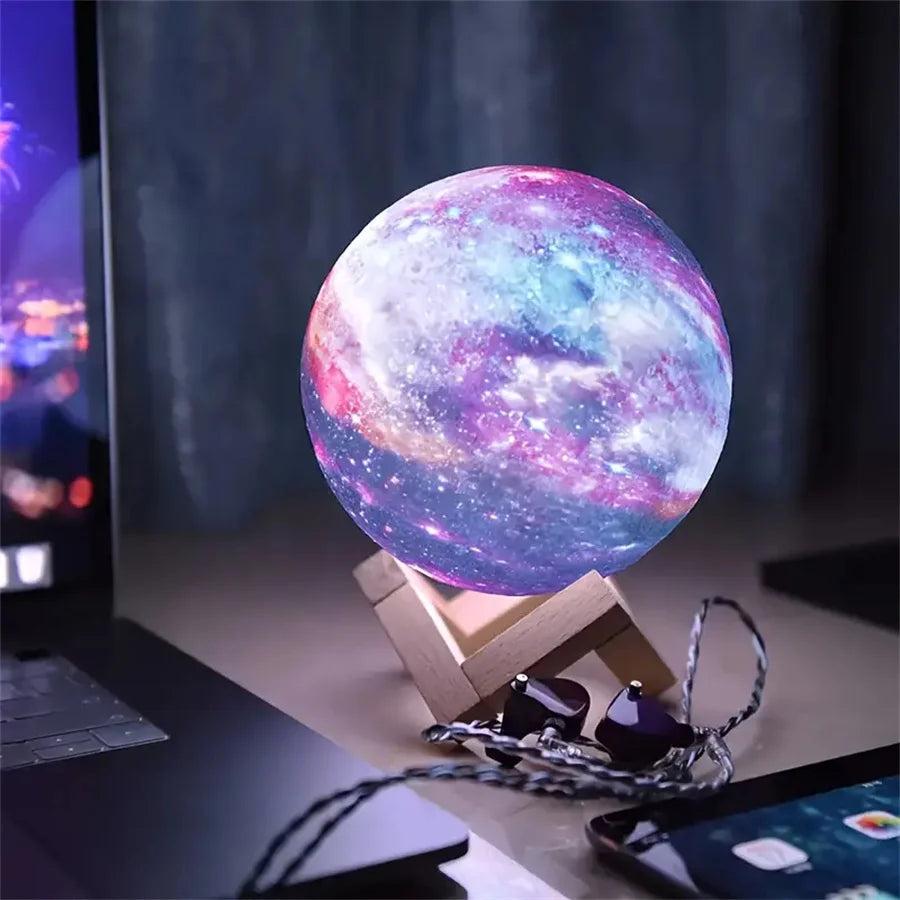 Moon, Galaxy, and Moonlight Lamps — Supports Remote and Touch Control — Moon Night Light