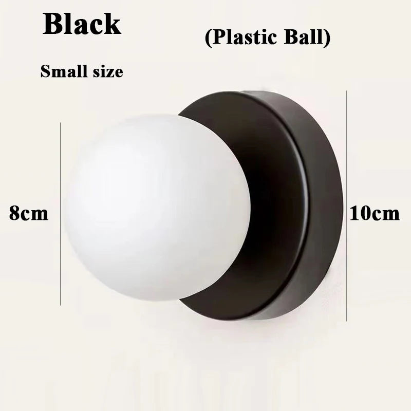 Macaron Soft Style Small Wall Sconce - Modern E27 Ball Lamp for Home Decor