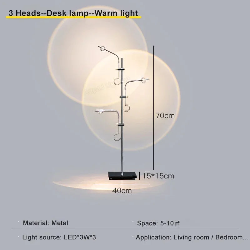 Multi-head and Shadow Dawn Sunset Projection Atmosphere Light Luxury Internet Celebrity Decorative Floor Lamps Personality