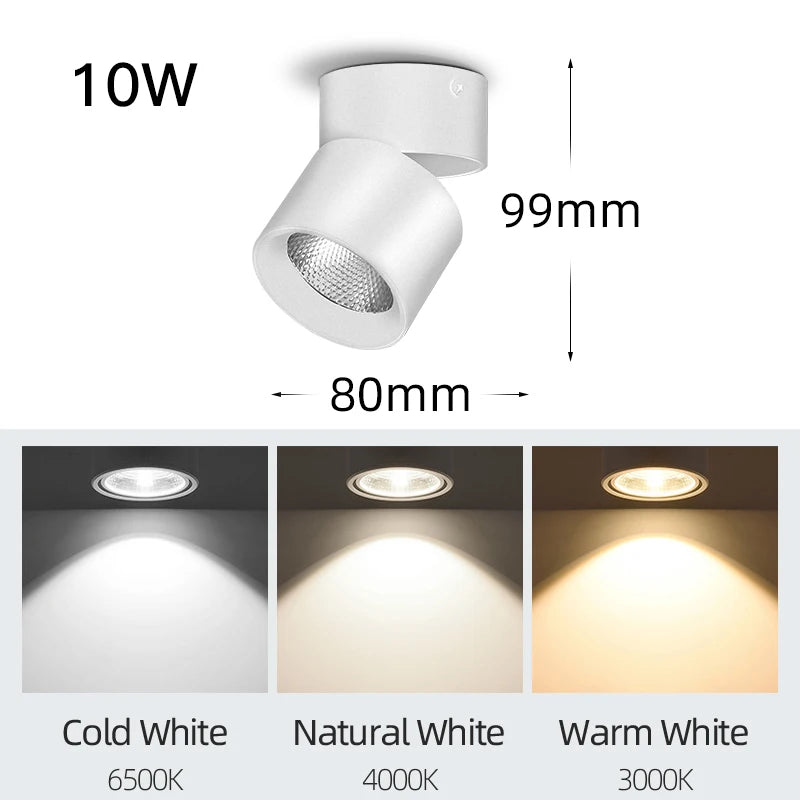 COB LED Spotlight Foldable Ceiling foco Lamp 220V Surface Mounted Downlight mini led 5W~25W LivingRoom Kitchen Street Spotlights