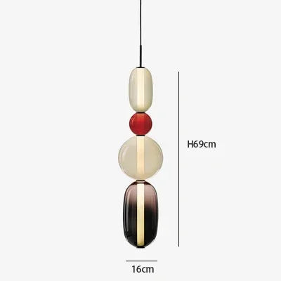 LED Pendant Light Restaurant Candy Glass LED Chandelier Luxury Stair Villa Master Bedroom Ceiling Lamps Home Decor Lamp Designer