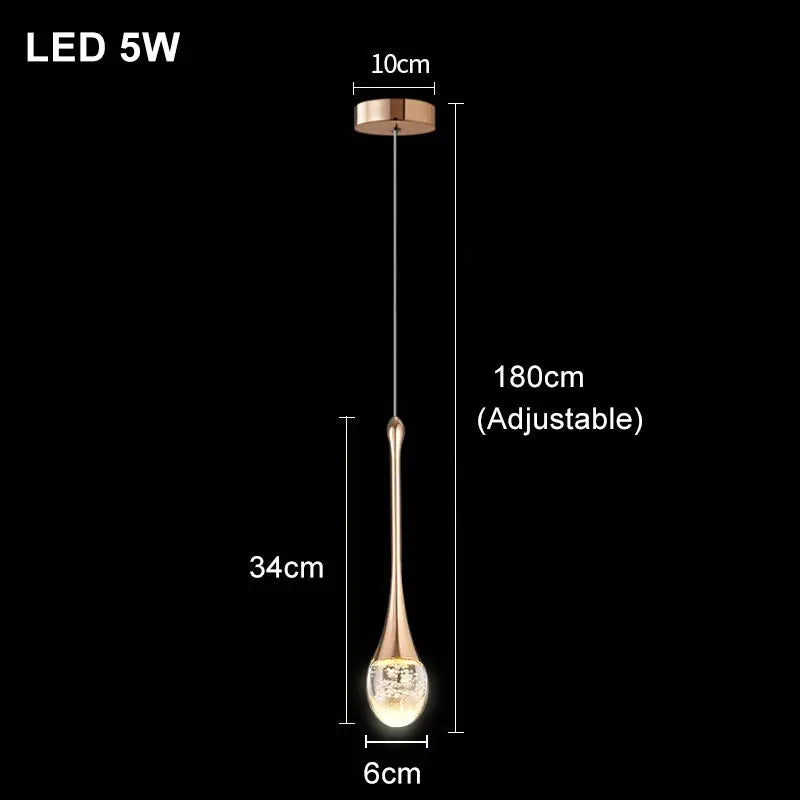 Modern Bubble Crystal Pendant Lights Indoor Hanging Lamp For Kitchen Island Dining Living Room Bar Cafe Pendant Lamp Home Decor
