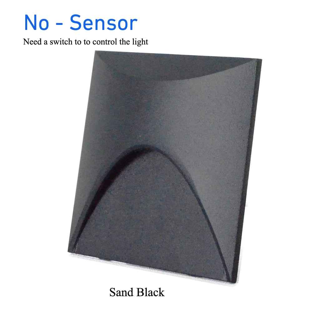 Led Deck Light Motion Sensor Step Stair Railing Lamp 3W Indoor Outdoor Waterproof for Pathway Stairway Post Porch Wall Sconce