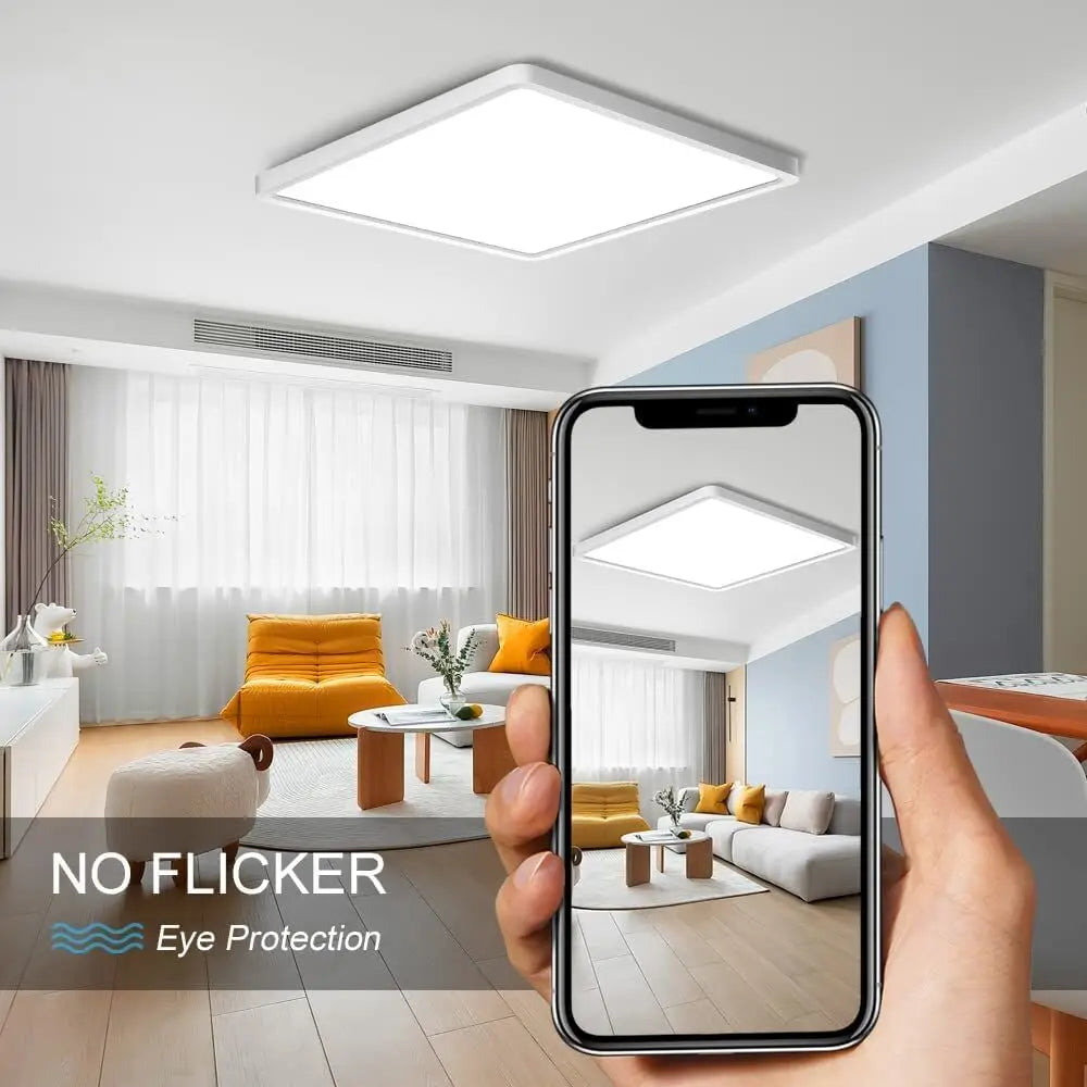 Led Ceiling Lamps Tuya Smart Lights 20inch Lighting Fixture Ultrathin 2.4 cm Led Ceiling Lights for Living Room Balcony Bedroom