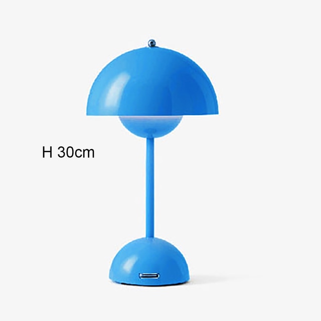 D2 New Mushroom Flower Bud Rechargeable LED Table Lamps Desk Light For Bedroom Dining Touch Night Light Simple Modern Decoration