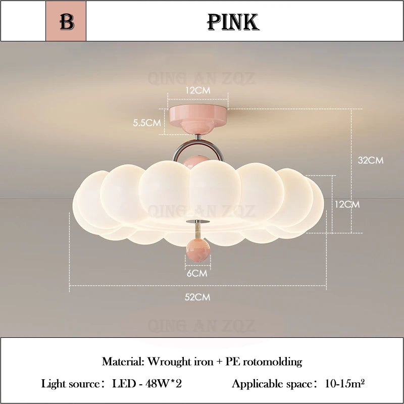 French retro cream lamp bedroom ceiling light creative master bedroom pendant light