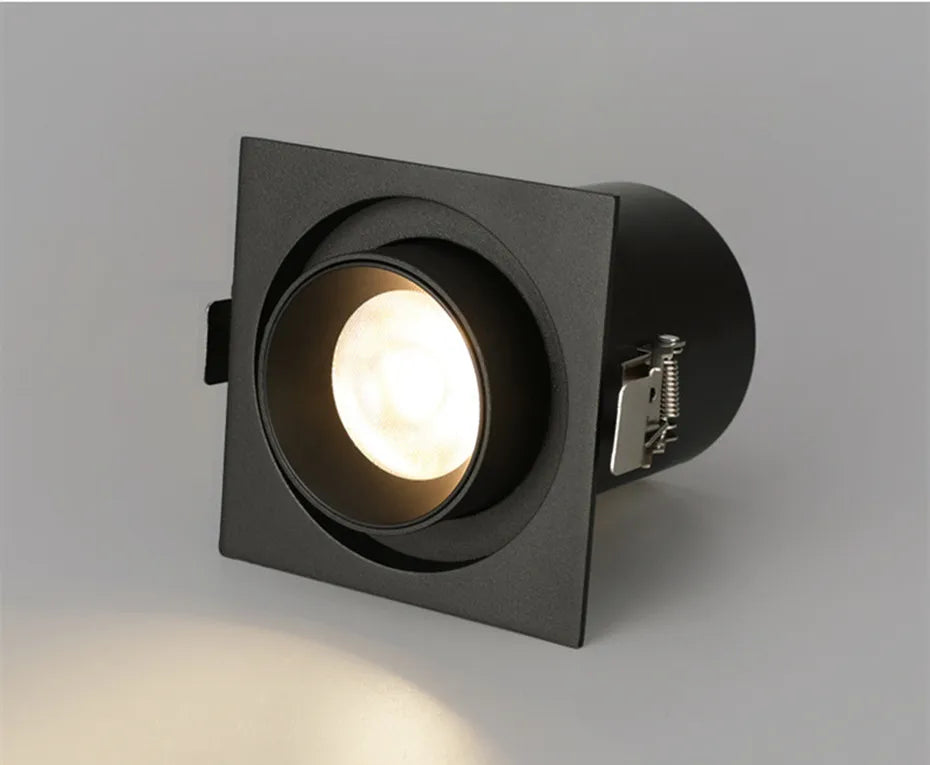 Recessed Stretchable Led Downlight 360° Rotatable Led Ceiling Light Square Led Spot Lamp 7W 12W Led Spot Light For Living Room