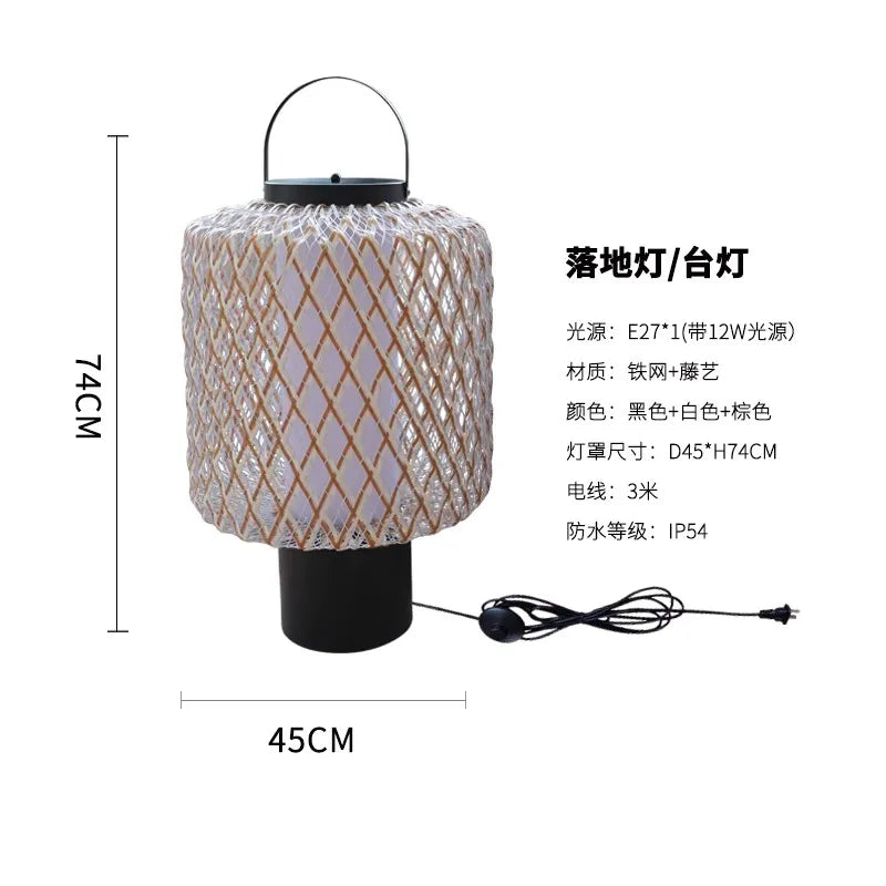 Nordic Villa Landscape Garden Light Hotel Bed and Breakfast Corridor Balcony Pavilion Chandelier Outdoor Waterproof Floor Light